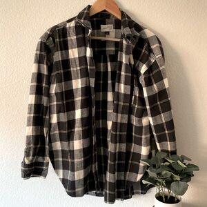 Woman’s oversized flannel